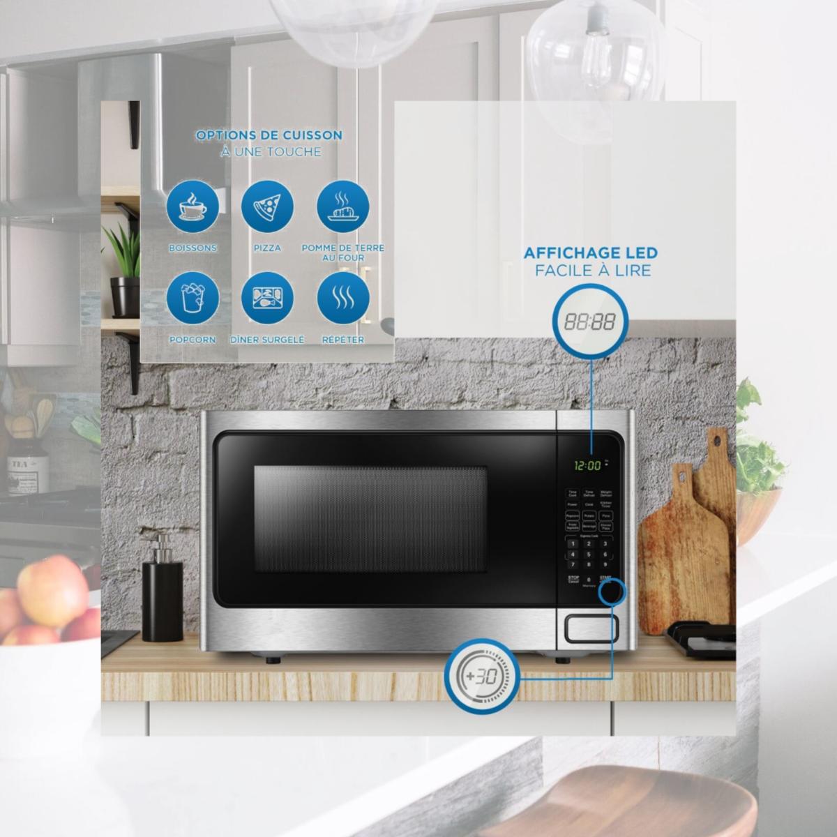 Picture of Danby DDMW1125BBS 1.1 cu. ft Countertop Microwave Stainless Steel
