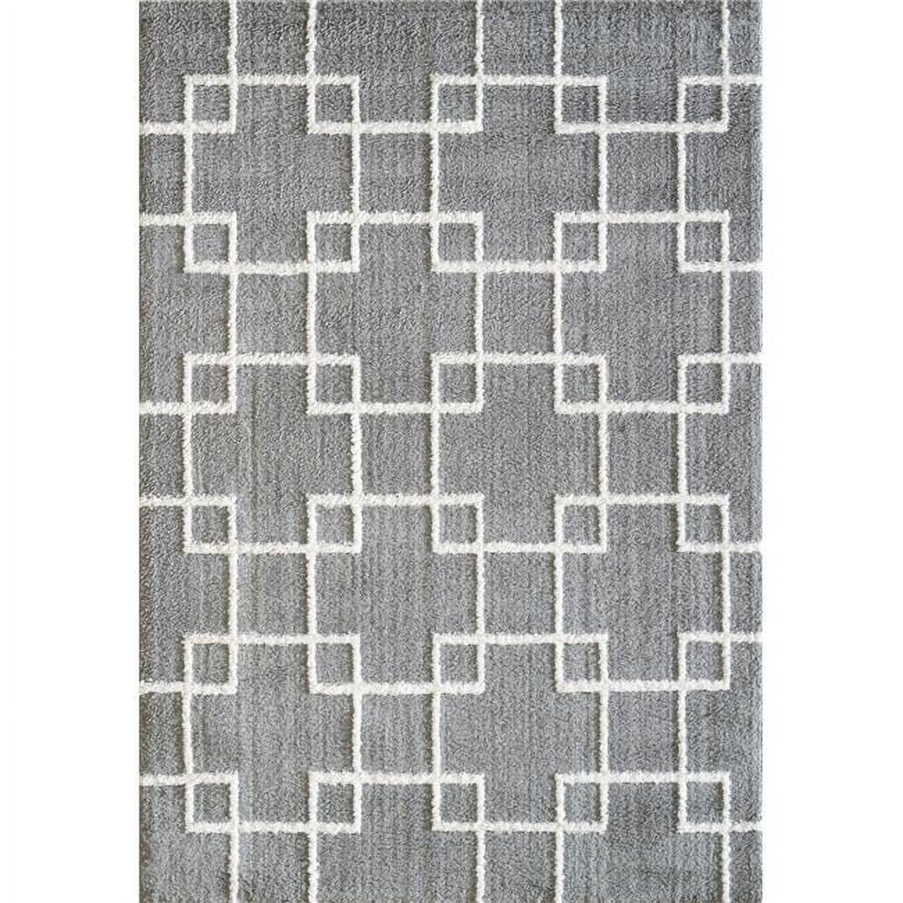 Si245901901 2 Ft. X 3 Ft. 3 In. Silky Shag 5901 Rectangle Contemporary Rug - 901 Silver