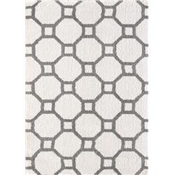 Si7105903119 6 Ft. 7 In. X 9 Ft. 6 In. Silky Shag 5903 Rectangle Contemporary Rug - 119 White & Silver