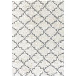 Cy10148520109 9 Ft. 2 In. X 12 Ft. 10 In. Crystal 8520 Rectangle Shag Rug - 109 Cream & Grey