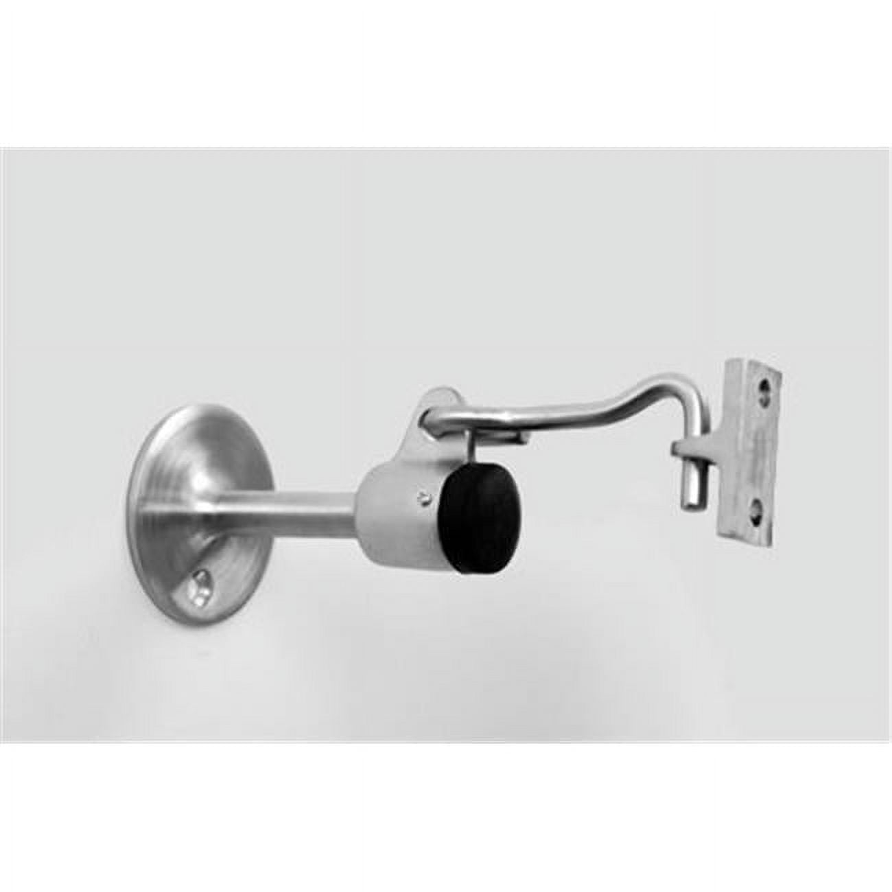 1477-626 Brushed Chrome Wall Door Stop With Hook