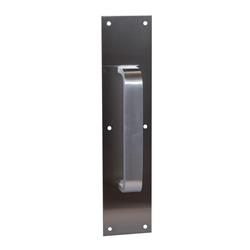 7131-628 4. X 16 In. Aluminum Pull Plate With 8 In. Ctc Flat Pull