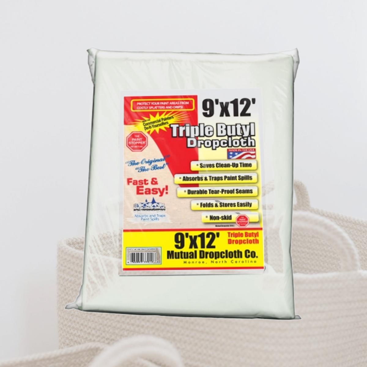 Picture of Dunn 33912 9 x 12 ft. Paint Stopper Triple Coated Butyl Dropcloth