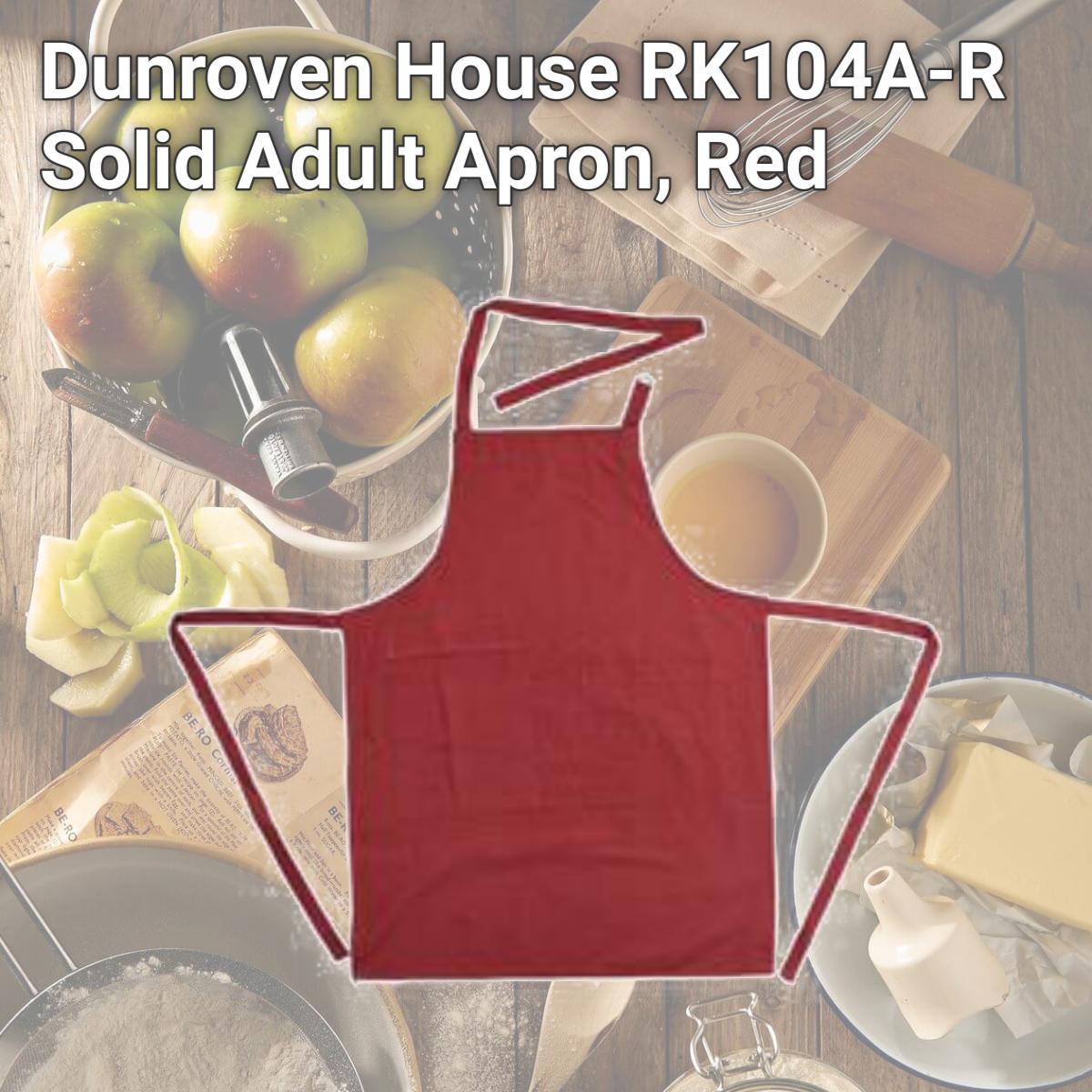 Picture of Dunroven House RK104A-R Solid Adult Apron, Red