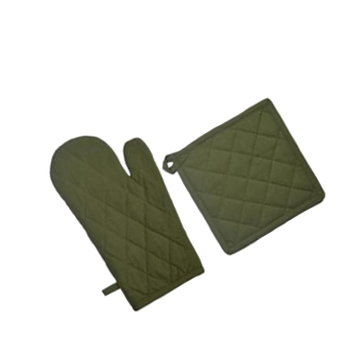 Picture of Dunroven House ORK104MP-S Quilted Oven Mitt & Potholder Set, Sage