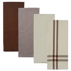 Rvartybrn Variety Kitchen Towel, Brown & Cream - Set Of 4