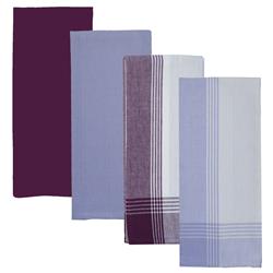 Rvartypur Variety Kitchen Towel, Purple & White - Set Of 4