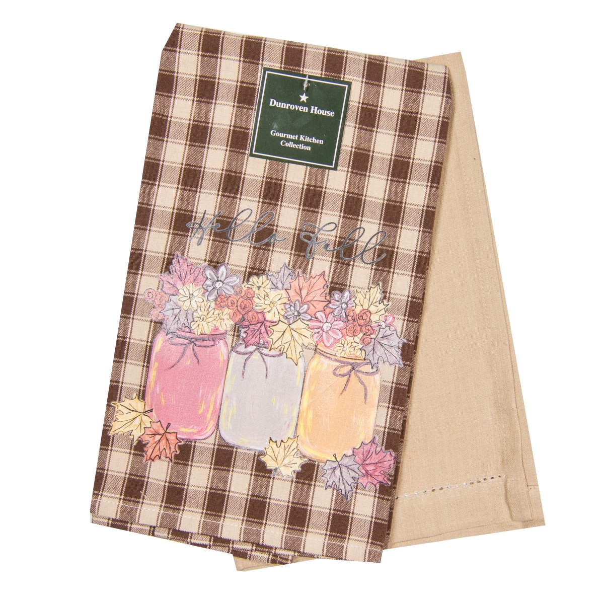 Picture of Dunroven House RTS-100 Two Towel Set - Hello Fall Mason Jars