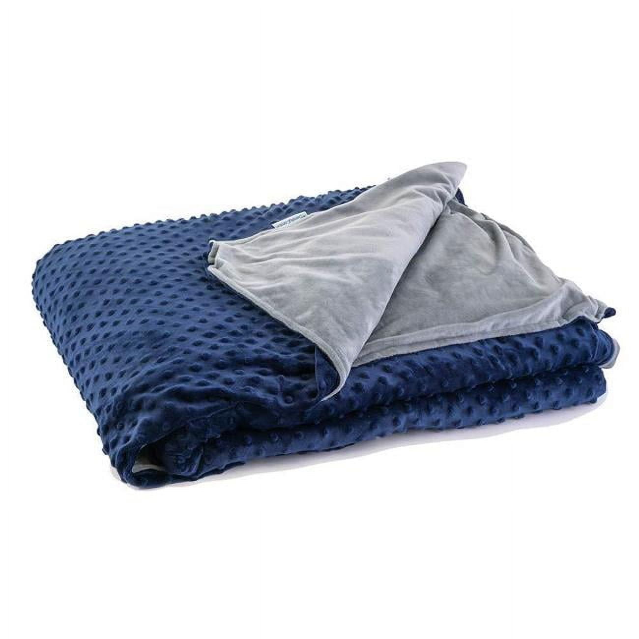 Dcwb3648-5-gryblumdc-ws 36 X 48 In. 5 Lbs Kids Weighted Blanket Minky Cover - Navy & Gray