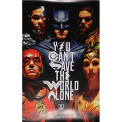 21512 Ben Affleck Autographed Batman Justice League Bas Movie Poster
