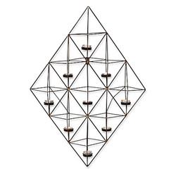 Hg16101 Rhomboid Geometric Wall Tea Light Holder