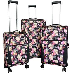 Bn001613-ct1 Expandable Spinner Luggage Set, Pink - 3 Piece