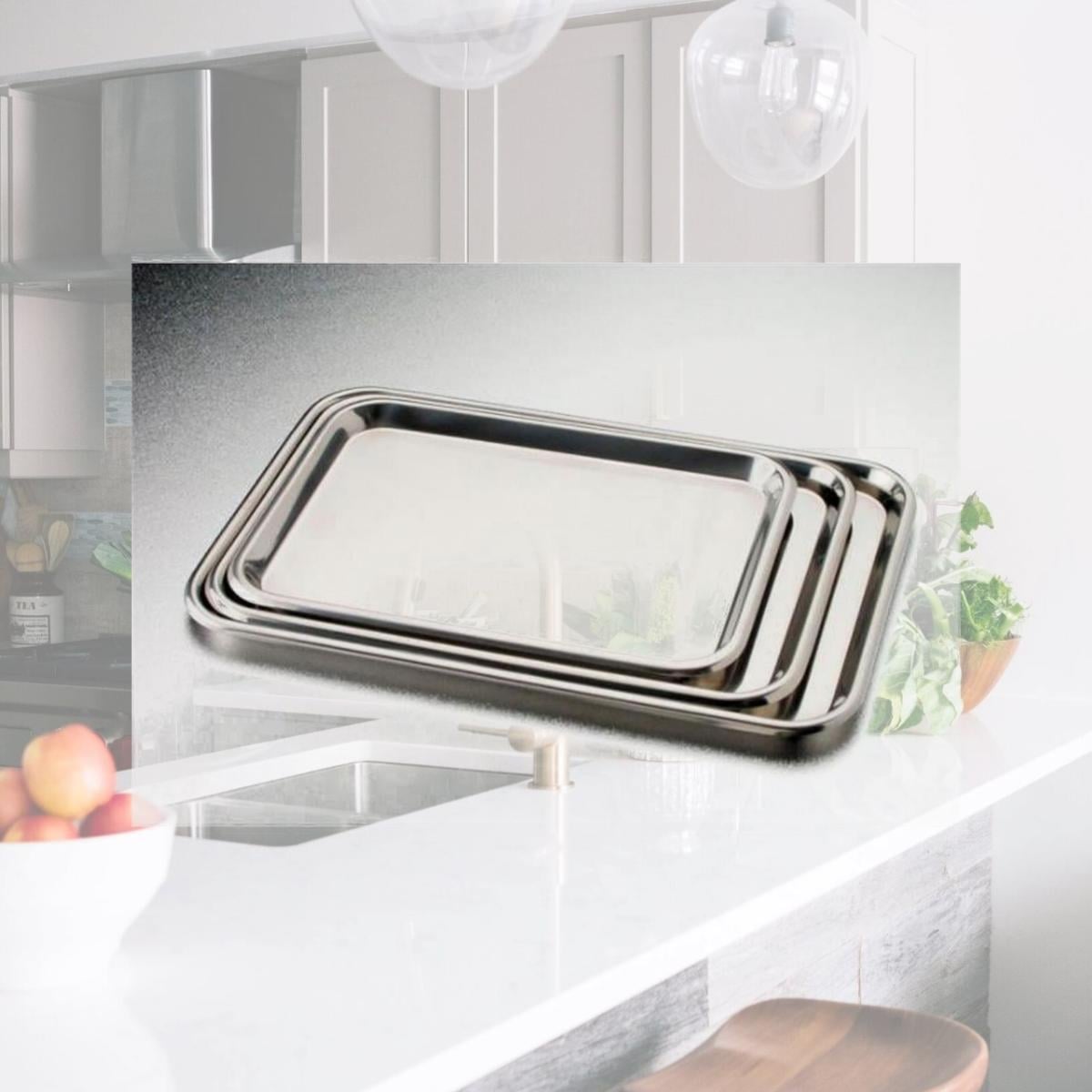 Picture of Tech Med 4262 15.125 x 10.5 x 0.625 in. Stainless Steel Instrument Flat Tray