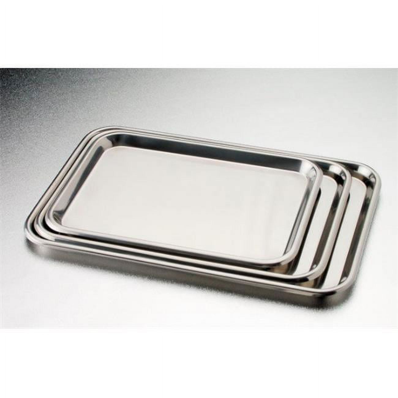 4263 17.125 X 11.625 X 0.625 In. Stainless Steel Instrument Flat Tray