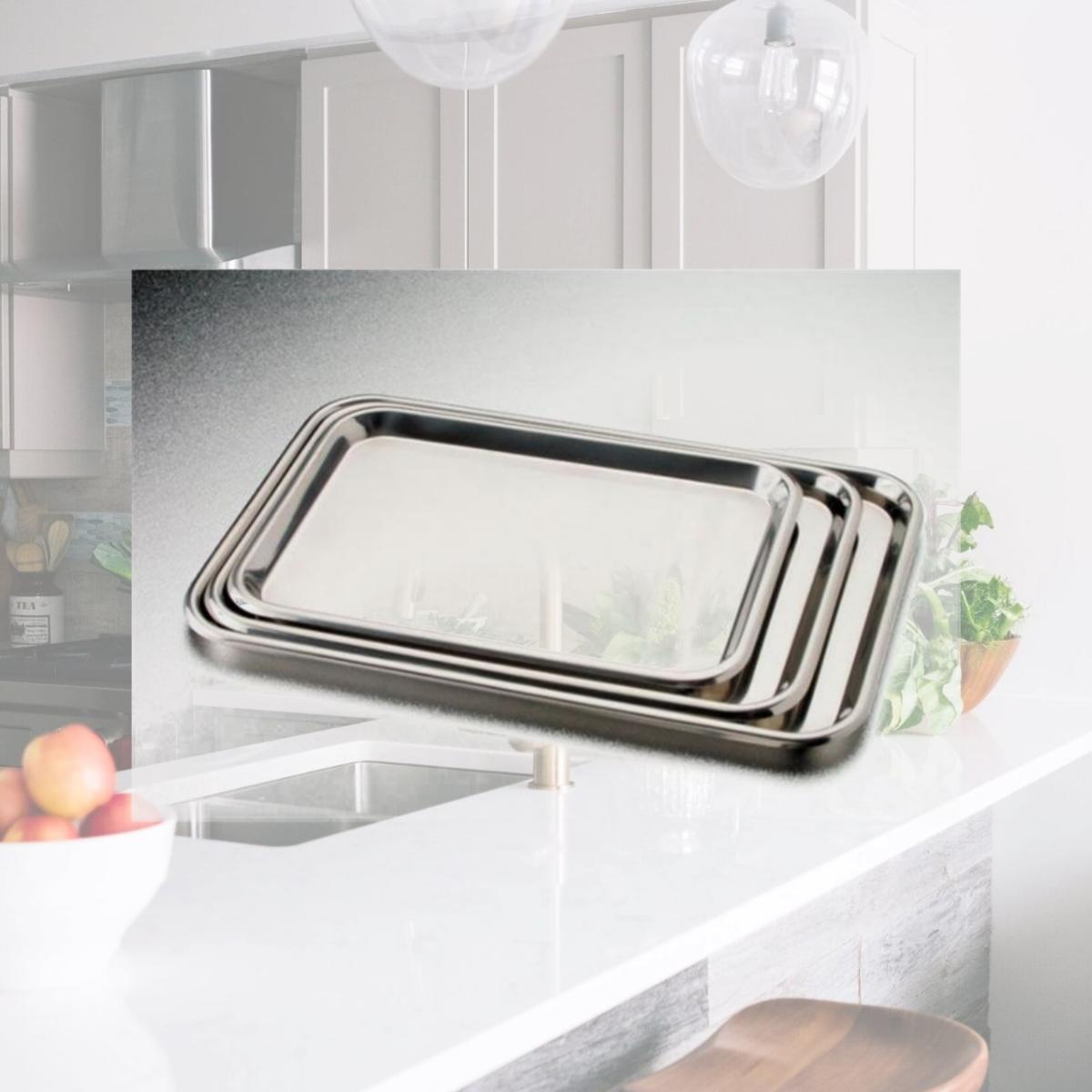 Picture of Tech Med 4264 19.625 x 12.5 x 0.625 in. Stainless Steel Replacement Tray