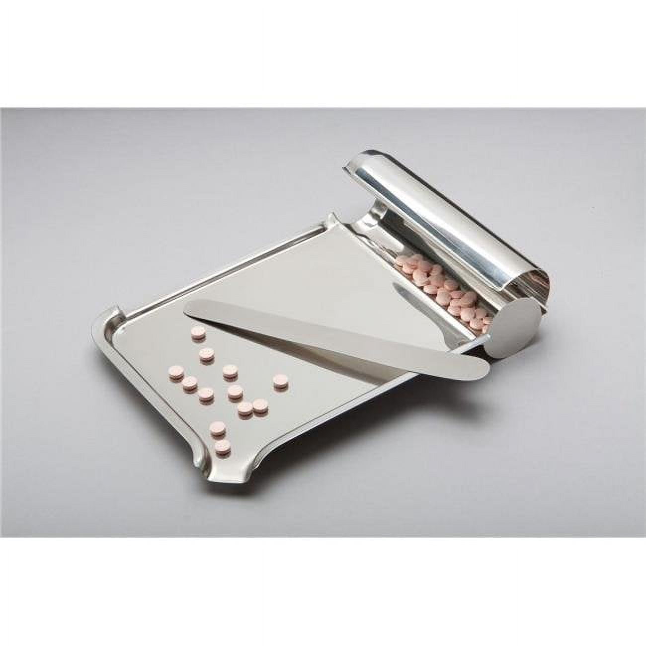 Stainless Steel Pill Count Dish & Spatula