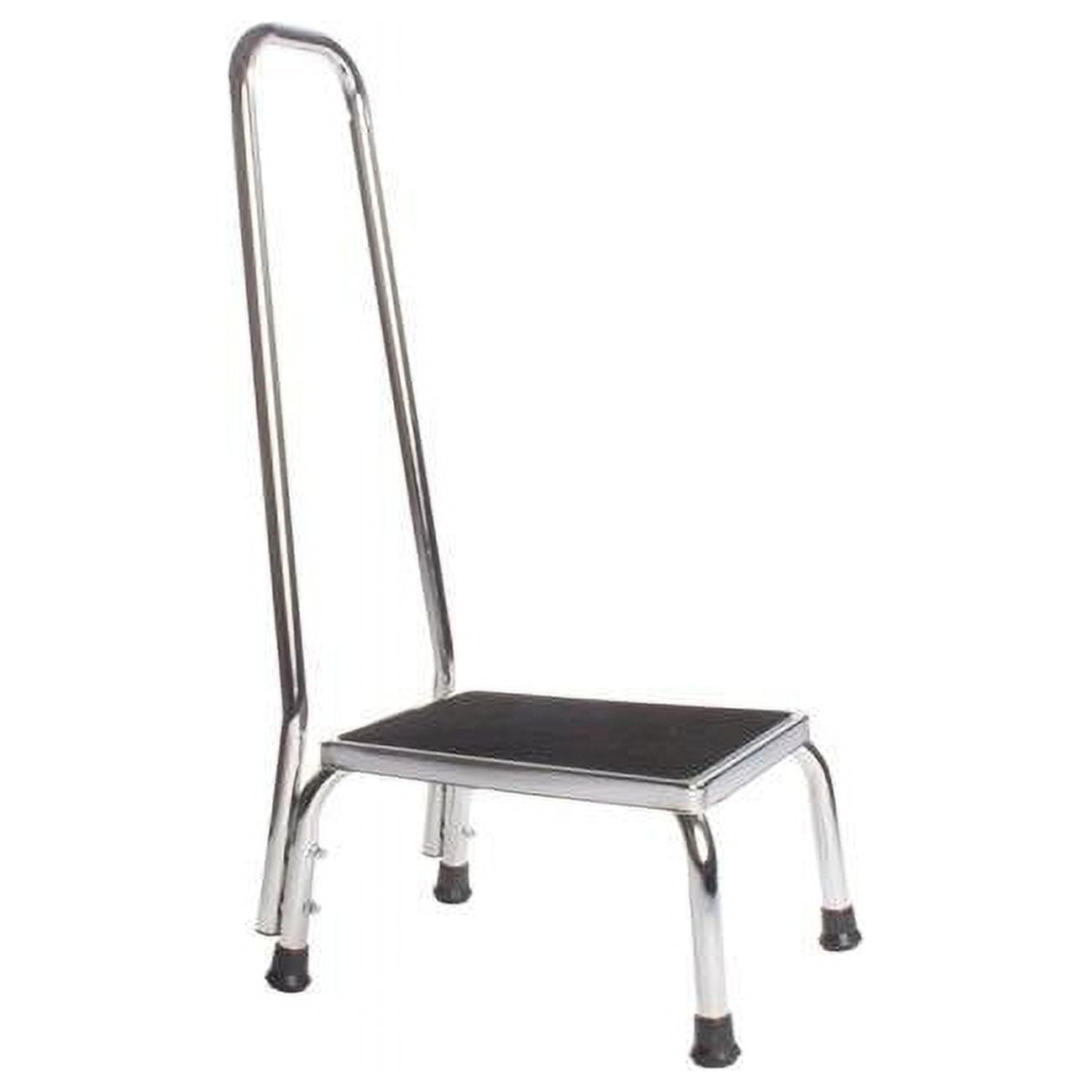 Foot Stool With Handrail, Chrome