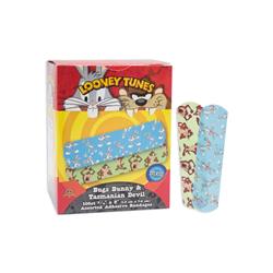 1073737 0.75 X 3 In. Looney Tunes Adhesive Bugs Bunny & Tazmanian Devil Sterile Bandages