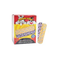 1086737 0.75 X 3 In. Looney Tunes Bugs Bunny & Sylvester Adhesive Bandages, Sterile