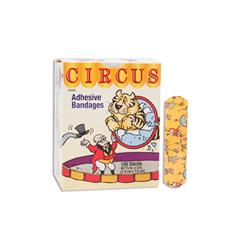 15673 0.75 X 3 In. Designer Adhesive Sterile Circus Kids Print Bandages