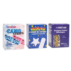 15611 0.75 X 3 In. Designer Adhesive Sterile Bandages, Assorted Size