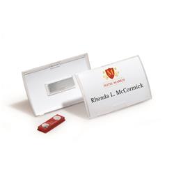 821519 Click Fold Name Badge with Magnet, Transparent - Box of 10