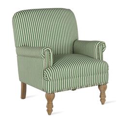 Da7902-gn Jaya Accent Chair, Green Stripe