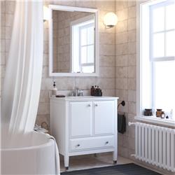 De63863 30 In. Tricia Bathroom Vanity, White