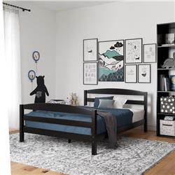 De59130 Palm Bay Wood Bedroom Furniture Full Size Frame, Black