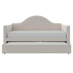 Da4031439ls Rowan Valley Arden Daybed With Trundle, Dove Gray - Twin Size