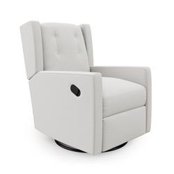 De86293 Mikayla Swivel Glider Recliner Chair, White