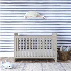 De34308 Miles 2-in-1 Convertible Crib For Nursery, Soft Grey