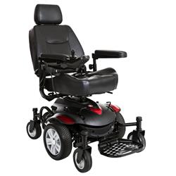 18 X 18 In. Titan Axs Mid-wheel Power Wheelchair, Red & Blue