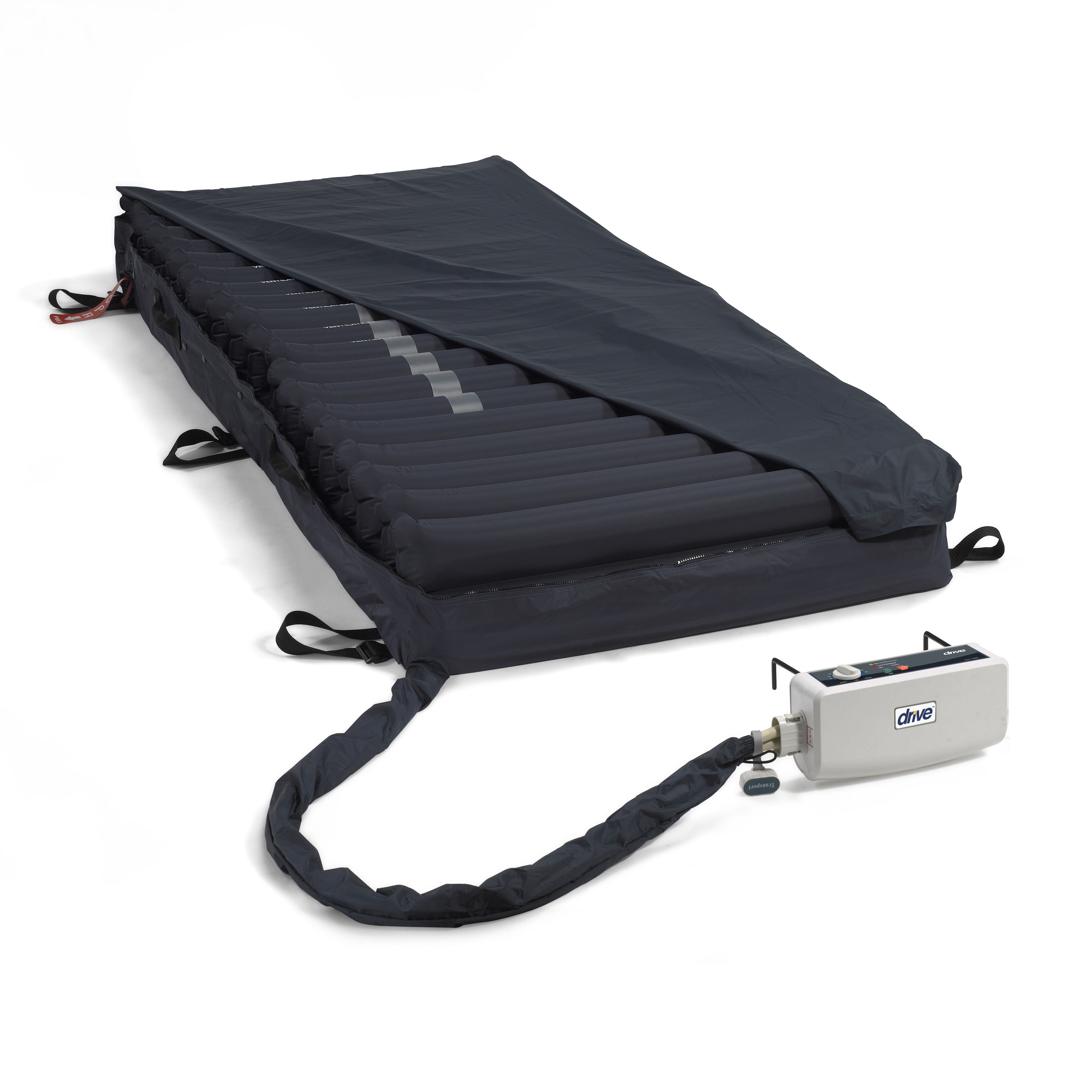 Drive Medical 14026 Med-aire Melody Alternating Pressure & Low Air Loss Mattress Replacement System, Navy Blue