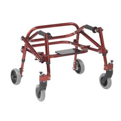 Ka1200s-2gcr Nimbo 2g Lightweight Posterior Walker With Seat, Castle Red - Extra Small
