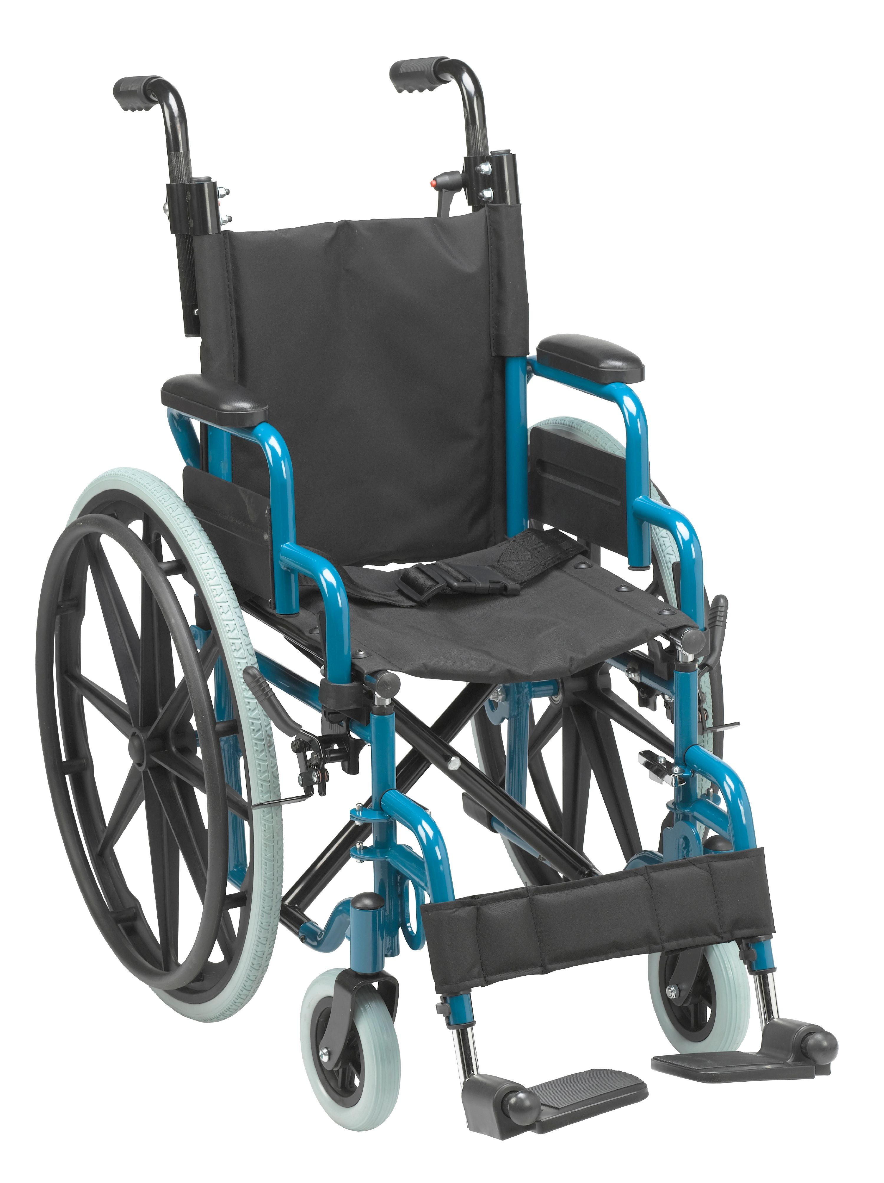 Wb1400-2gjb 14 In. Wallaby Pediatric Folding Wheelchair, Jet Fighter Blue