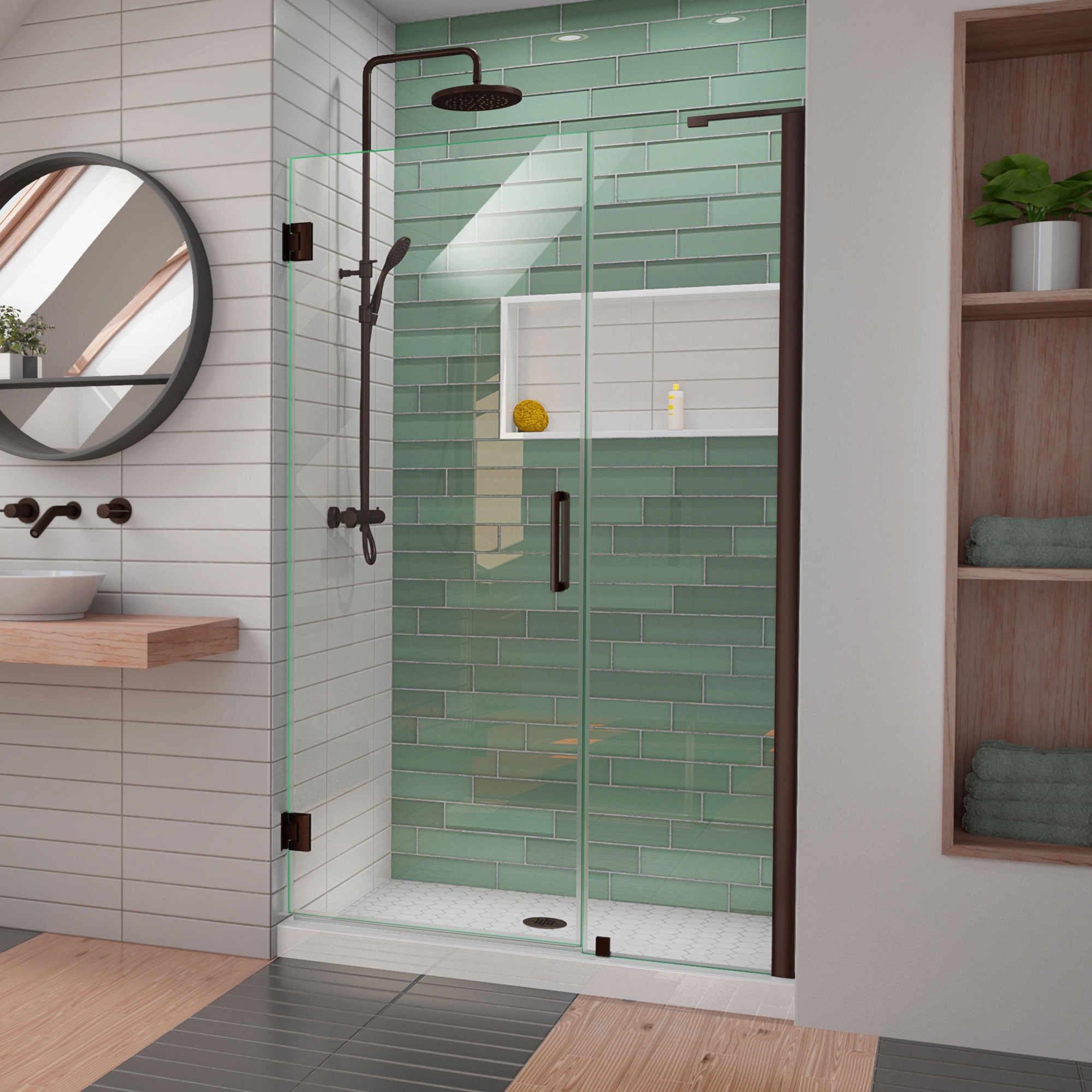 UPC 849388066440 product image for SHDR-2046722-06 46-47 x 72 in. DreamLine Unidoor-LS Frameless Hinged Shower Door | upcitemdb.com
