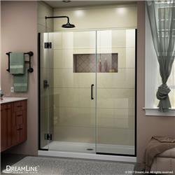 D1281472-09 72 X 48-48.5 In. Unidoor-x Hinged Shower Door - Satin Black