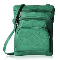 Ch-025tl Casual Genuine Leather Cross Body Bag, Teal