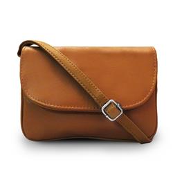Ca-2025tn Multi Pocket Leather Messenger Bag, Tan