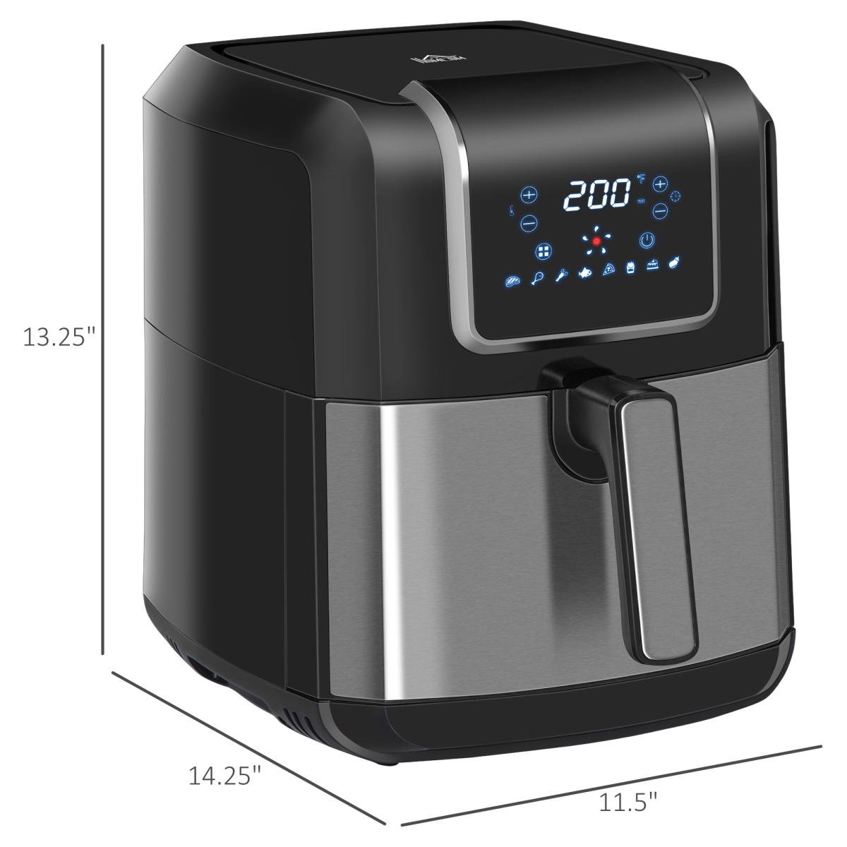 Picture of Direct Wicker UBS-W2225142051 Air Fryer, 1700W 6.9 Quart Air Fryers Oven with Digital Display, 360 Air Circulation, Adjustable Temperature