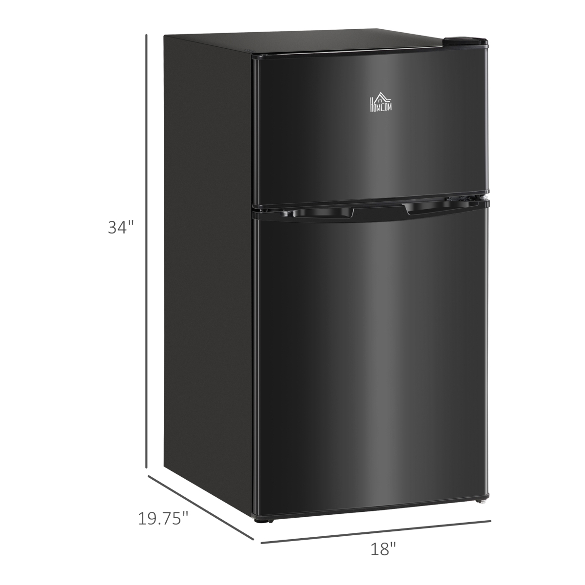 Picture of Direct Wicker UBS-W2225P173903 3.2 Cu.Ft Mini Fridge with Freezer, Double Door Compact Refrigerator with Adjustable Thermostat,  Energy Efficient