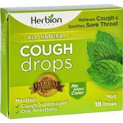 1640069 Cough Drops - All Natural, Mint - 18 Drops