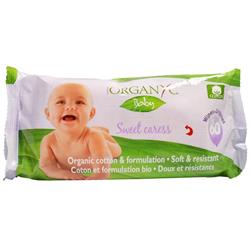 1600329 Baby Wipes - 100 Percent Organic Cotton, Sweet Caress - 60 Count