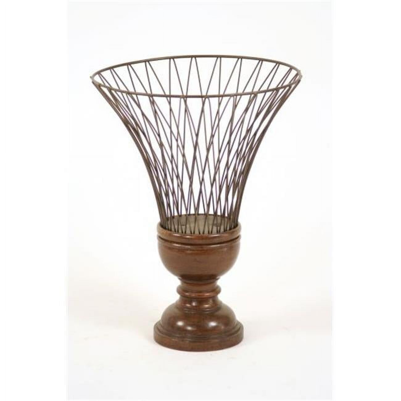 Distinctive Designs Db-261b Wire Urn With Wood Base - Pack Of 2
