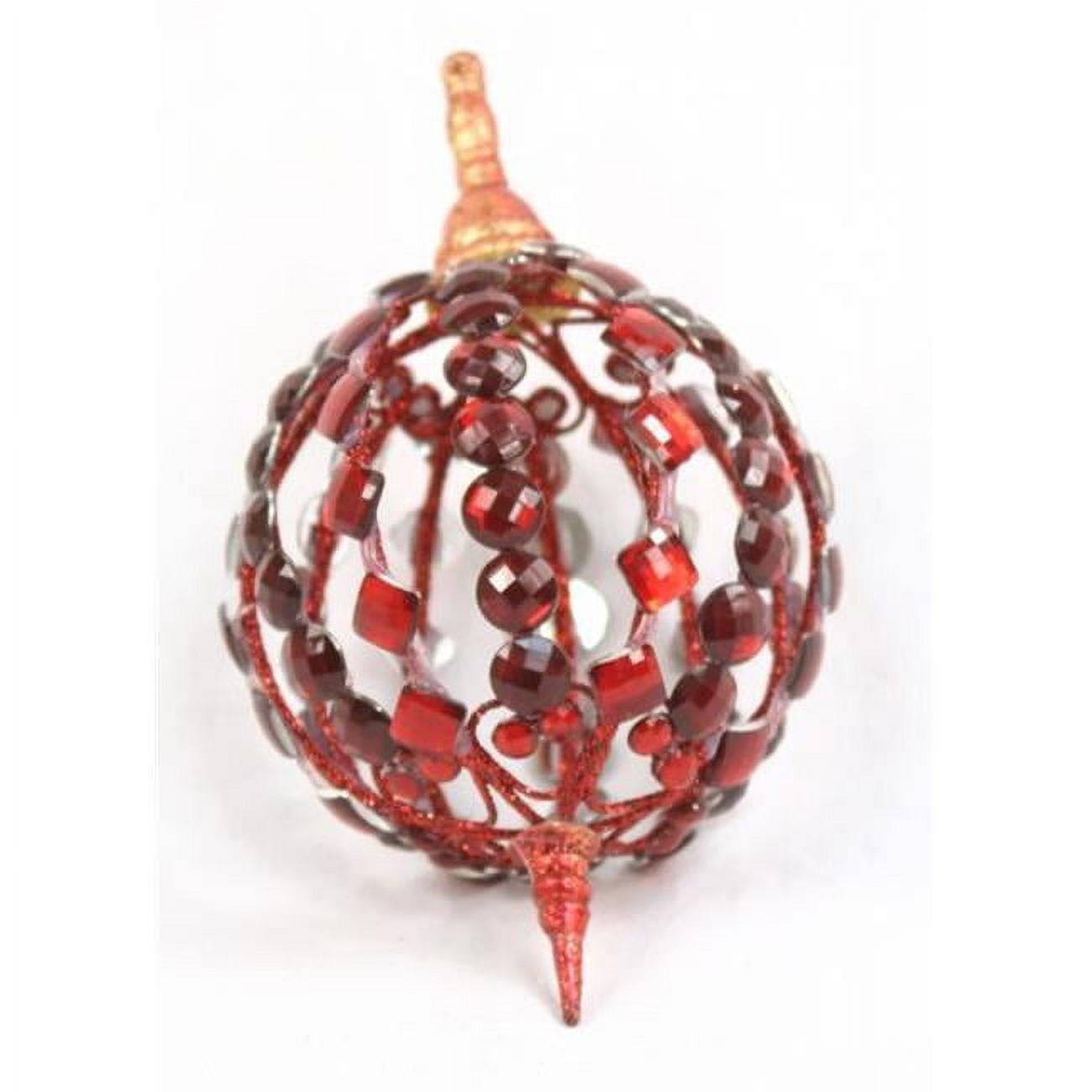 Distinctive Designs Xo-512-rd 8 In. Plastic Hanging Oval Ornament, Red - Pack Of 6