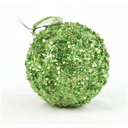 Distinctive Designs Xo-565 150 Mm Sequin Ball Ornament, Green