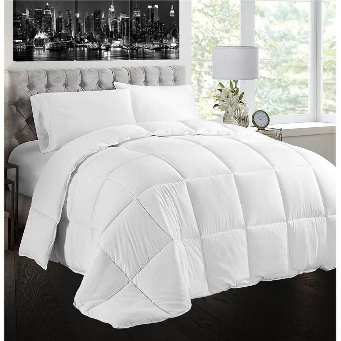 Cls-fc-kg 104 X 86 In. Natural Goose Feather & Down 100 Percent Cotton Case King Size Comforter Set, White