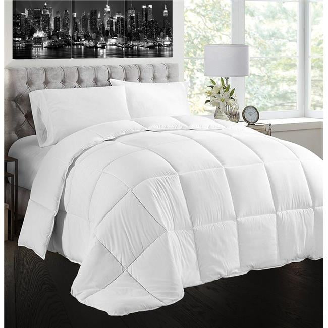 Cls-fc-qn 86 X 86 In. Natural Goose Feather & Down 100 Percent Cotton Case Queen Size Comforter Set, White