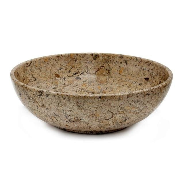 12 In. Laurus Bowl, Fossil Stone